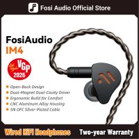auriculares con cable fosi audio im4 hifi auriculares iem con controladores dinamicos de diseno abierto para monitoreo musical y juegos