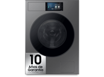 Lavadora carga frontal - Samsung Bespoke AI WF90F09C4SU3, 9 kg, 1400 rpm, 24 programas, Autodosificación, Clase A, Control por voz, Grafito