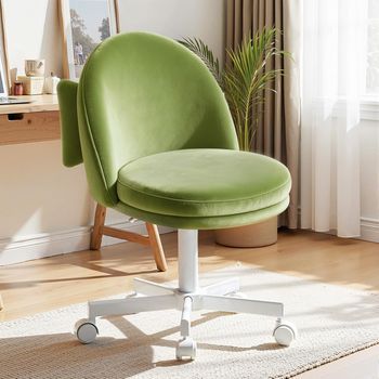 Comhoma Silla De Oficina, Silla De Maquillaje, Giratoria Con Respaldo, Cómoda Con Ruedas, Altura Ajustable