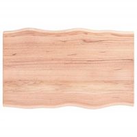 tablero mesa madera tratada roble borde natural 80x50x2 cm vidaxl