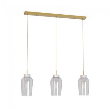 Regleta colgante nora mármol blanco (3 luces)