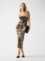 vestido estampado animal