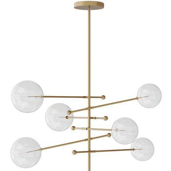 Lámpara De Techo Bolas - Lámpara Colgante De Diseño - Blun Dorado