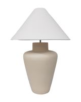 lampara de mesa de ceramica en color blanco de 71cm