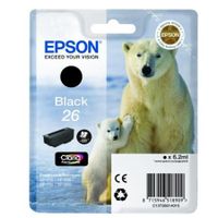 epson 26 t260140 black original claria premium standard capacity ink cartridge polar bear