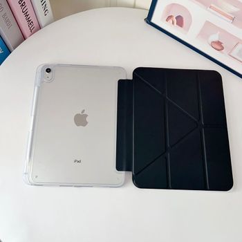 Funda para iPad Air 13, para iPad Air 3, Air 4, Air 5, Pro 11/12.9, iPad 5/6/7/8/9/10/11/12, Soporte Plegable en Y de Acrílico Transparente para Tablet