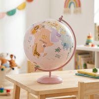 globo terraqueo rosa