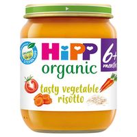 hipp organic tasty vegetable risotto jar 6 months