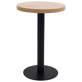 Mesa De Bistró Mdf Marrón Claro 50 Cm Vidaxl