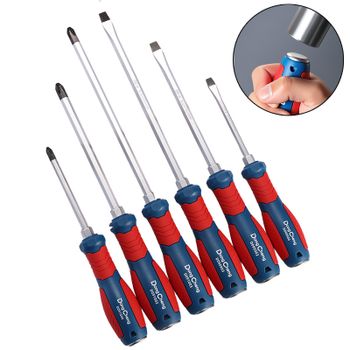 Destornillador resistente, acero de aleación S2 y eje hexagonal con punta magnética fuerte | Herramienta de destornillador industrial