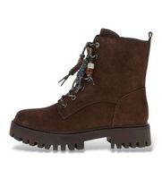 guess para mujer flffizsue10 botines de piel fizzle marron 38 3 a 5cm cremallera casual