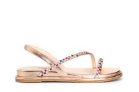 sandalias asimetricas multistrass champagne