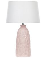 lampara de mesa  ceramica rosa