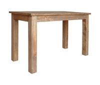 vidaxl mesa de comedor de madera maciza de caoba 120x60x77 cm