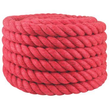 Cuerda De Yute 50 Mm Rojo 100% Yute Tossa Vidaxl