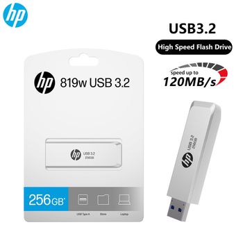 Unidad Flash USB HP 819w 3,2 128GB 64GB palos de alta velocidad almacenamiento externo unidad de bolígrafo de Metal personalidad creativa música de coche