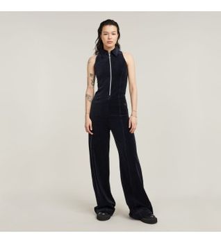 G-Star para mujer. D25740-D428-3873 Mono Wide leg velvet marino (XL), Casual, Algodón, Sin mangas / Tirantes