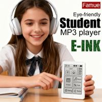 reproductor mp3 famue bf07 con pantalla de tinta electronica de 27 mini lector de libros electronicos sin luz azul proteccion ocular bluetooth 54 radio fm musica deporte 64g