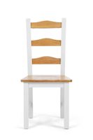 somerset oak and white dining chairs - oak and white