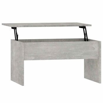 Mesa De Centro，mesa Auxiliar，mesa De Café Contrachapada Gris Hormigón 80x50,5x41,5 Cm