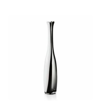 Jarrón decorativo de vidrio soplado blanco, gris y negro h53