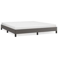 cama matrimonial  cama para adultos  estructura de cama de cuero sintetico gris 160x200 cm