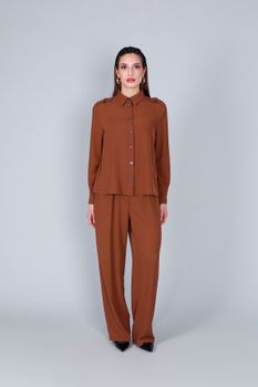 camisa acampanada brown