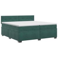 cama tapizada 202x180x88 cm terciopelo - verde