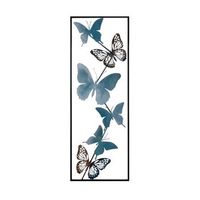 decoracion pared de metal tavus multicolor 32x90x5 cm