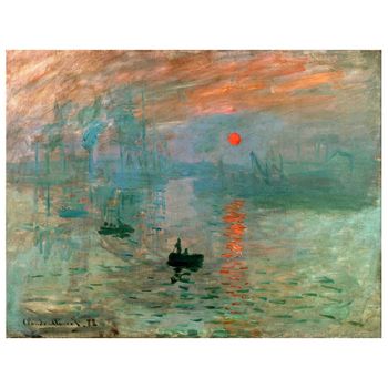 Cuadro lienzo - Impresión. Sol Naciente - Claude Monet - cm. 40x50