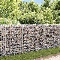 muro de gaviones  gavion para piedras  gavion decorativo con cubiertas acero galvanizado 200x20x85 cm cfw568147