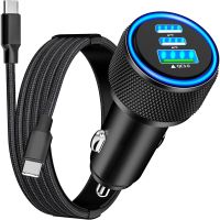 adaptador de cargador de automovil usb pd de 67 w y 3 puertos usb-a  2 usb-c pd3020 qc4003020soporte para pps