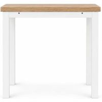 dupi mesa cocina extensible agora  apertura tipo libro  4080x80x76 cm  tablero mdf 18 mm  patas metalicas cuadradas  blancotaupe