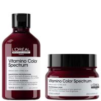 loreal professionnel vitamino color spectrum shampoo 300ml and rinse off hair mask 250ml bundle for coloured hair
