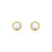 pendientes de diamantes para mujer en oro 14 quilates