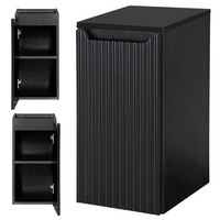 mueble de bano bajo lavabo newport con puerta 30x60x40 cm - negro encasa