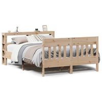 cama matrimonial  cama para adultos  estructura de cama sin colchon madera de pino blanco 150x200 cm