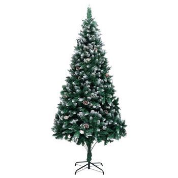 Árbol De Navidad Artificial Con Piñas Y Nieve Blanca 240 Cm Vidaxl