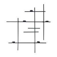 candelero de pared con estructura de metal 60 cm negro porto