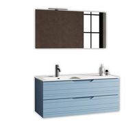 composicion bano lavabo izquierda 4 piezas solmira azul tiffany en mdf
