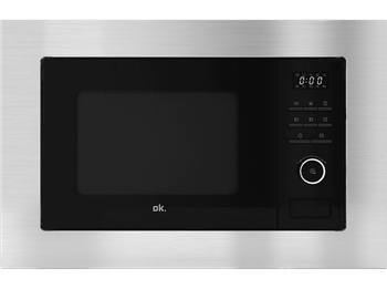 Microondas integrable - ok. OMWG 2022-31 BI DM, 800 W, 5 niveles de potencia, 20 l, Con Grill, Gris y Negro