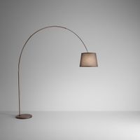lampara de pie curva en aluminio marron 230 cm perenz