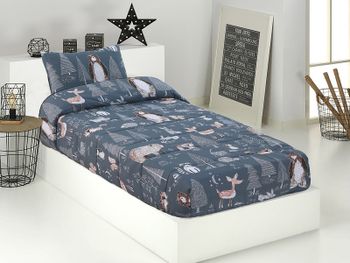 Edredón ajustable infantil forest + funda cojín
