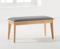 sacha grey and oak large dining bench