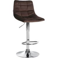 taburete de bar jerry en terciopelo marron 465x43x87 cm clp