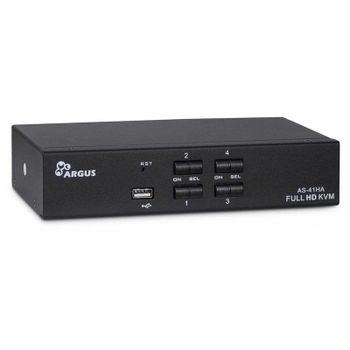 Interruptor KVM Inter-Tech AS-41HA HDMI 4 Equipos Full HD+