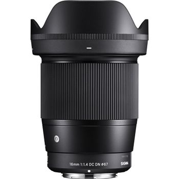 Objetivo Sigma 16mm F1.4 DC DN C Montura Fujifilm X 16 elementos 67mm Negro