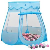 tienda de juegos para ninos con 250 bolas azul 102x102x82 cm vidaxl