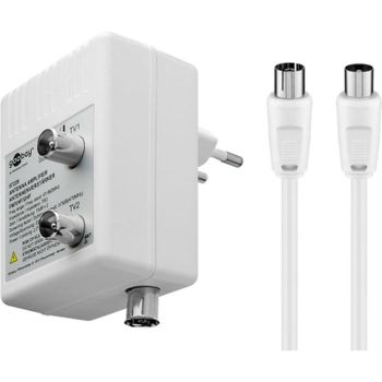 Amplificador de señal de TV Goobay 67226 IEC 230V 2 puertos