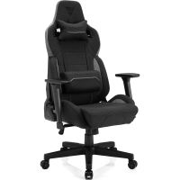 sense7 sentinel silla gaming de tela ergonomico ajustable soporte lumbar negragris